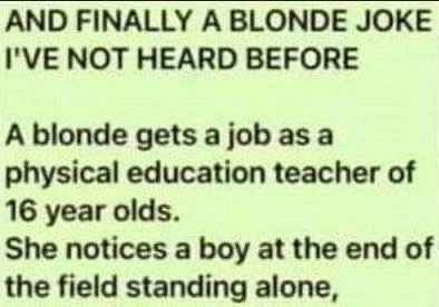 Hilarious Blonde Joke I’ve Not Heard Before 