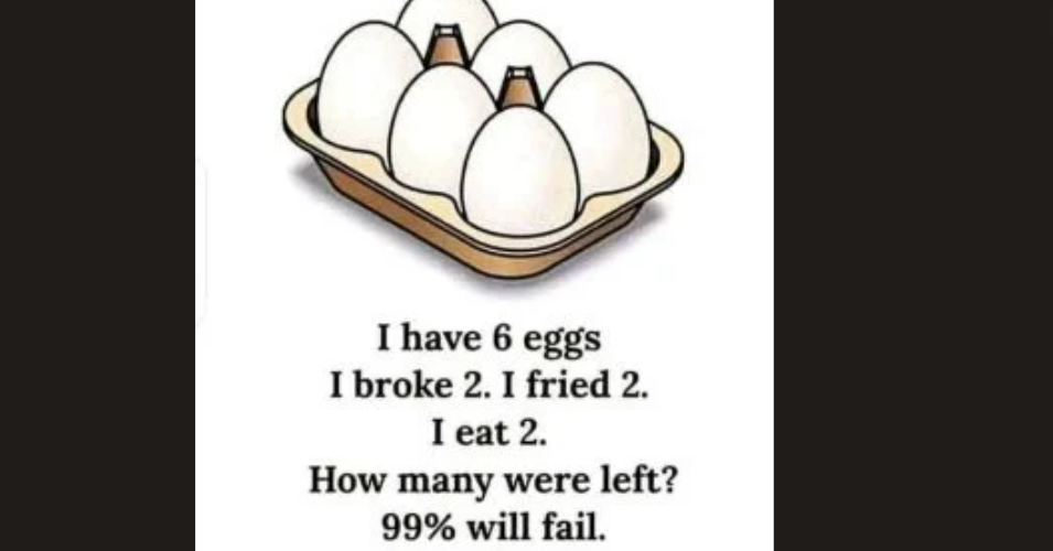 99% will fail to provide an answer. 