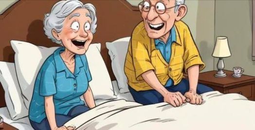 An elderly couple had just crawled into bed when the old man let 