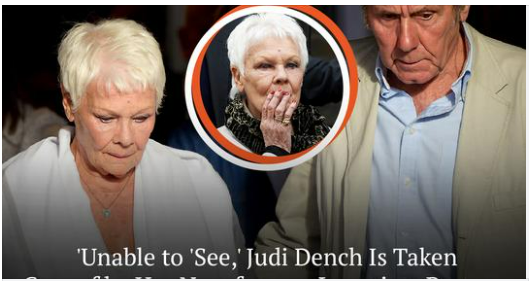 “I can’t read the paper now, I can’t do the crossword, I can’t read a book,” admitted Judi Dench as she talked about the condition of her eyesight.
