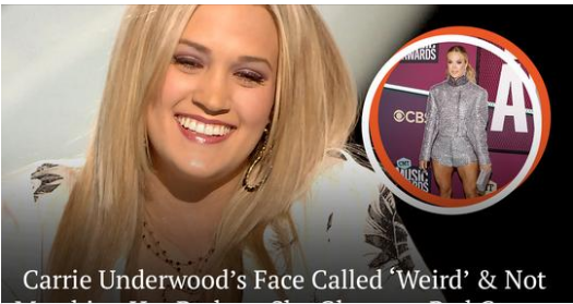 “What did she do to her face?” Carrie is said to be “pushing that Christian lifestyle to its limits” after photos of her most recent public appearance